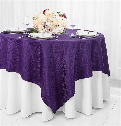 purple table cloths